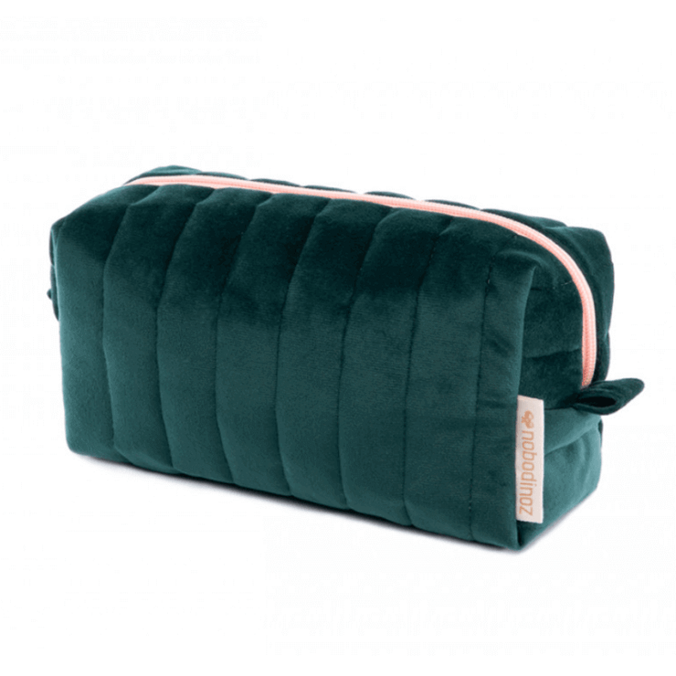 Nobodinoz - Savannah case - jungle green - recycled velvet 100% made in France and Spain
