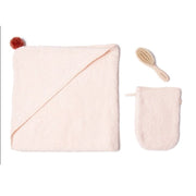 Nobodinoz - Baby bath set - so cute pink - 100% organic cotton - made in France and Spain