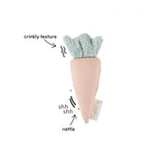 Nobodinoz - cute and fun baby rattle - pink carrot