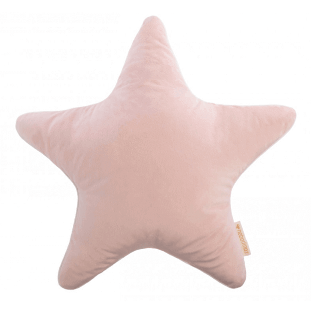 Nobodinoz - Velvet star cushion - bloom pink - beautiful and cute