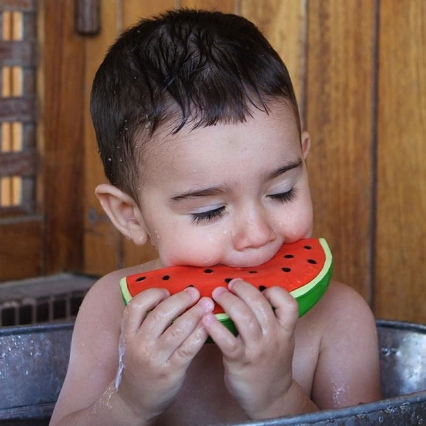 OLI AND CAROL - Wally the watermelon - fruit teething toy - adorable and colourful toy for baby