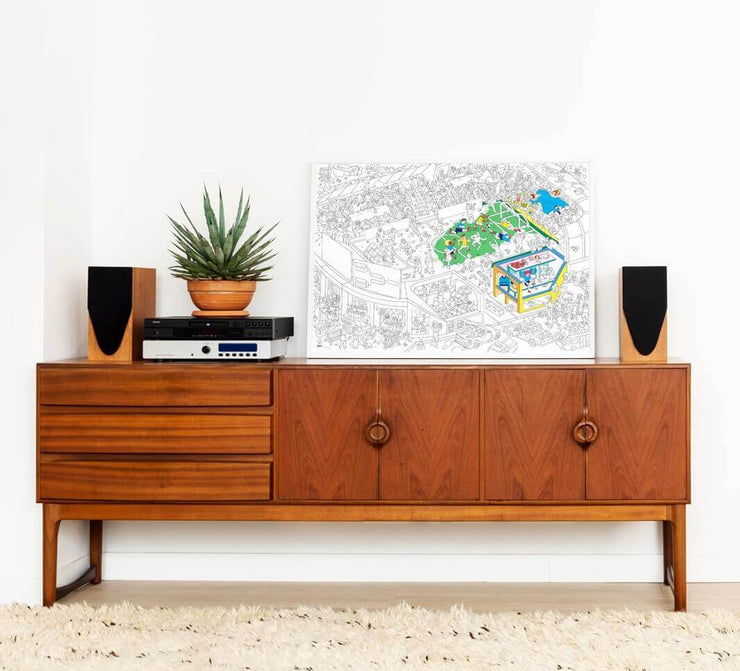 OMY DESIGN & PLAY - giant coloring poster - football
