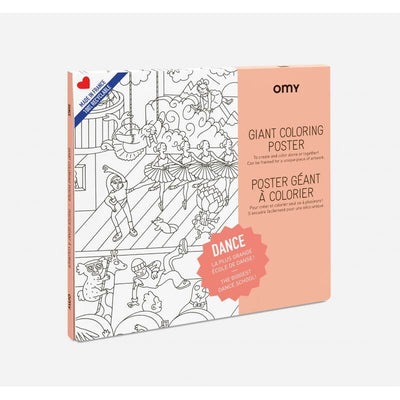OMY DESIGN & PLAY - Giant colouring poster - dance theme - original and entertaining arts and craft idea