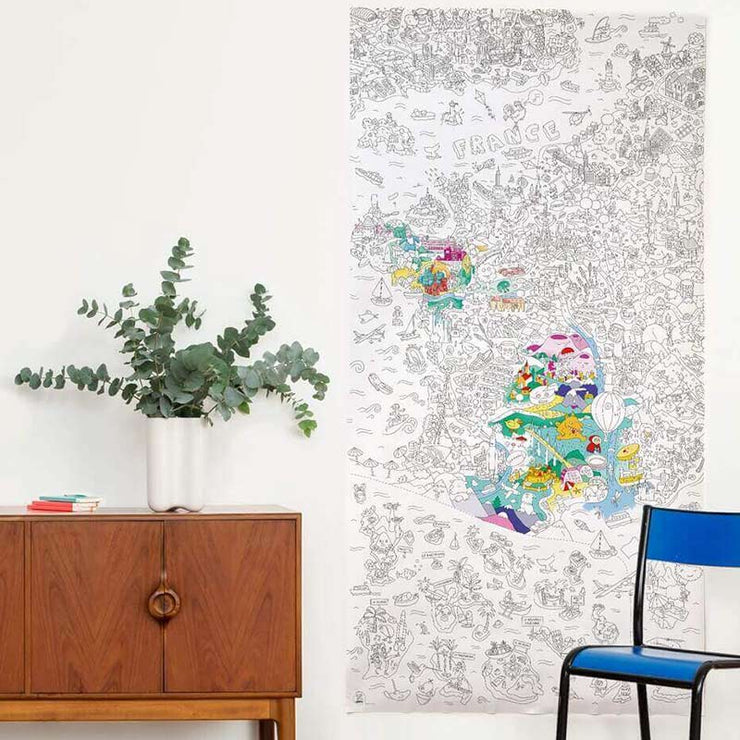OMY DESIGN & PLAY - XXL giant coloring poster - France - fun and original activity for kids and adults