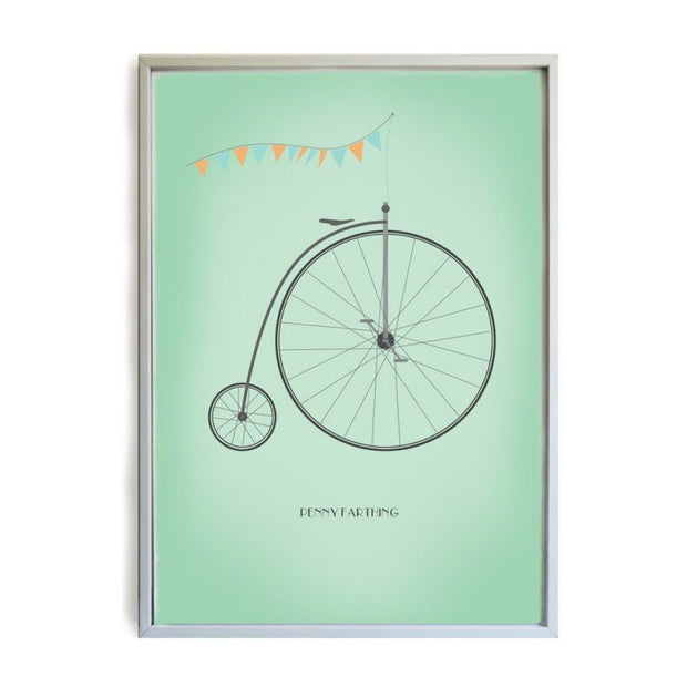 Penny farthing poster
