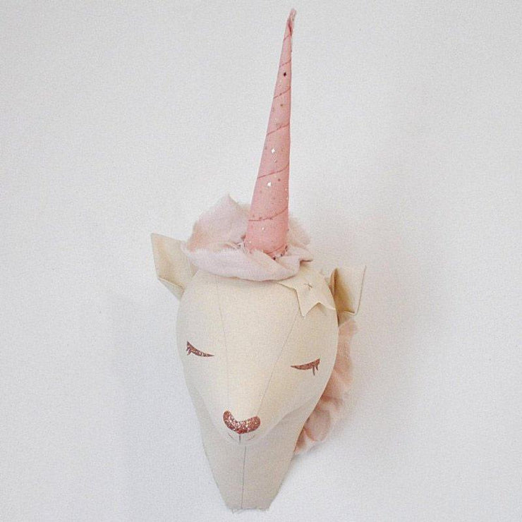 Beautiful pink unicorn trophy that will perfectly decorate your baby's room.