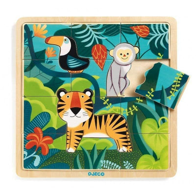 DJECO - Wooden baby puzzle - Puzzlo Jungle