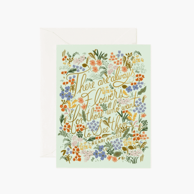 Rifle Paper Co - Greeting card - Matisse quote - beautiful and inspiring