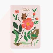 Set of 3 notebooks - Botanical pink