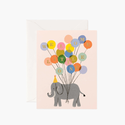 Birth greeting card - Welcome elephant