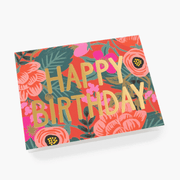 Rifle Paper Co - flowery Birthday card - Poppy birthday