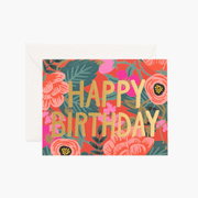 Rifle Paper Co - flowery Birthday card - Poppy birthday