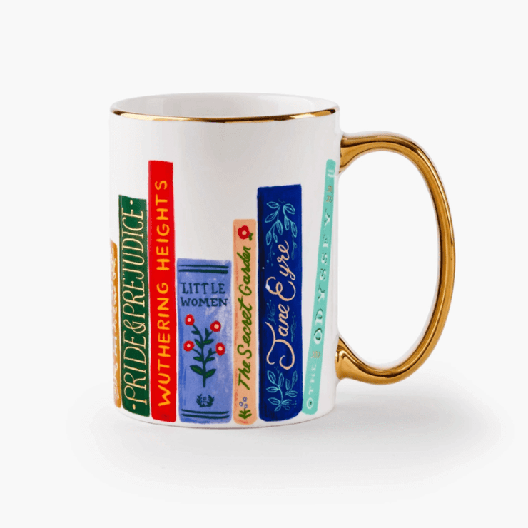 Rifle Paper Co - cute and generous Porcelain Mug - book club - beautiful gift idea for book lovers