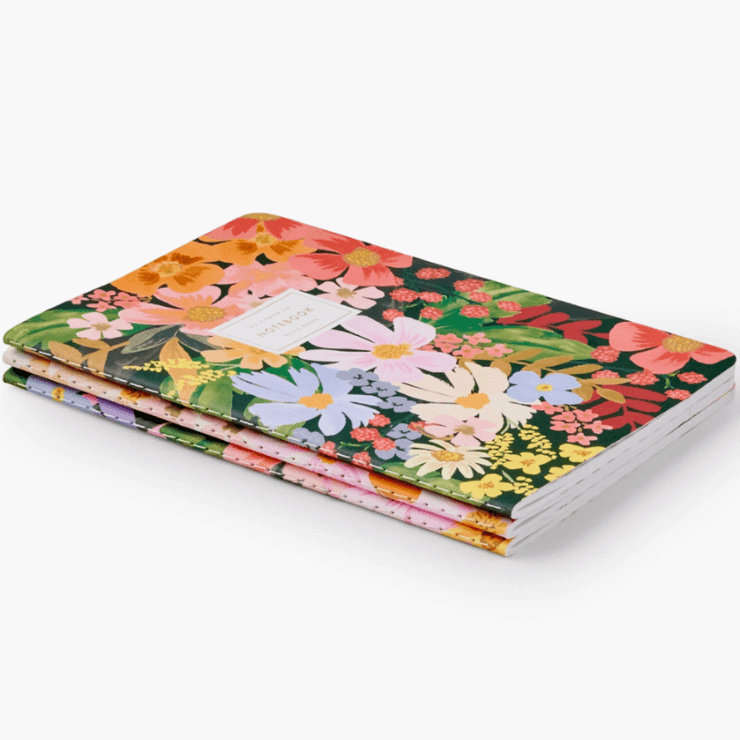 Rifle Paper Co - set of 3 notebooks - marguerite 