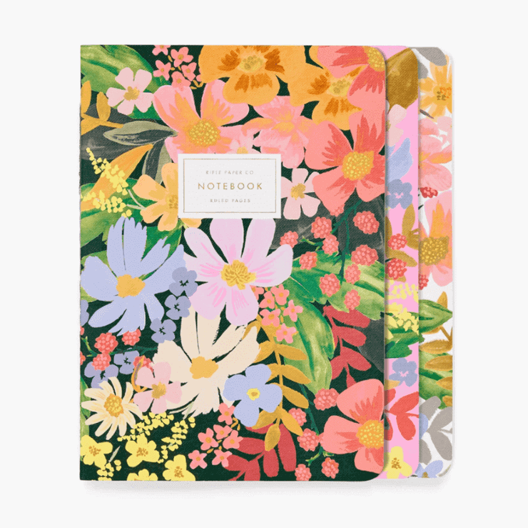 Rifle Paper Co - set of 3 notebooks - marguerite 