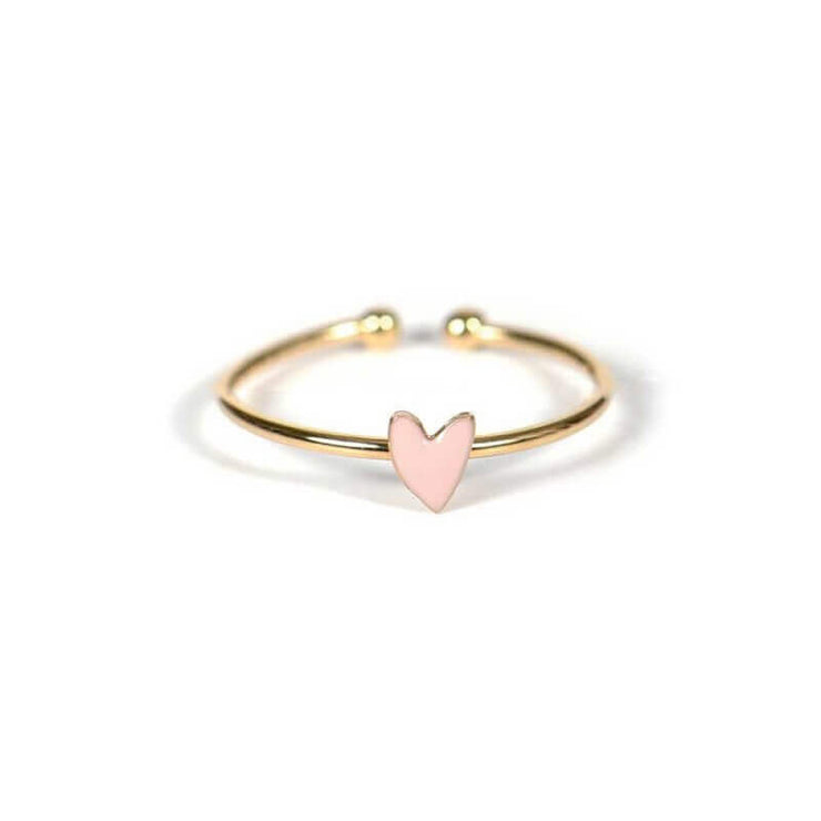 TITLEE - Gold and pink heart ring - Grant