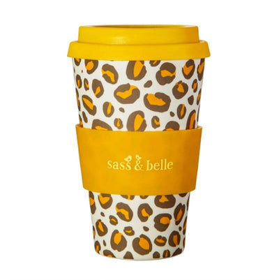 SASS AND BELLE - Bamboo coffee cup - leopard love