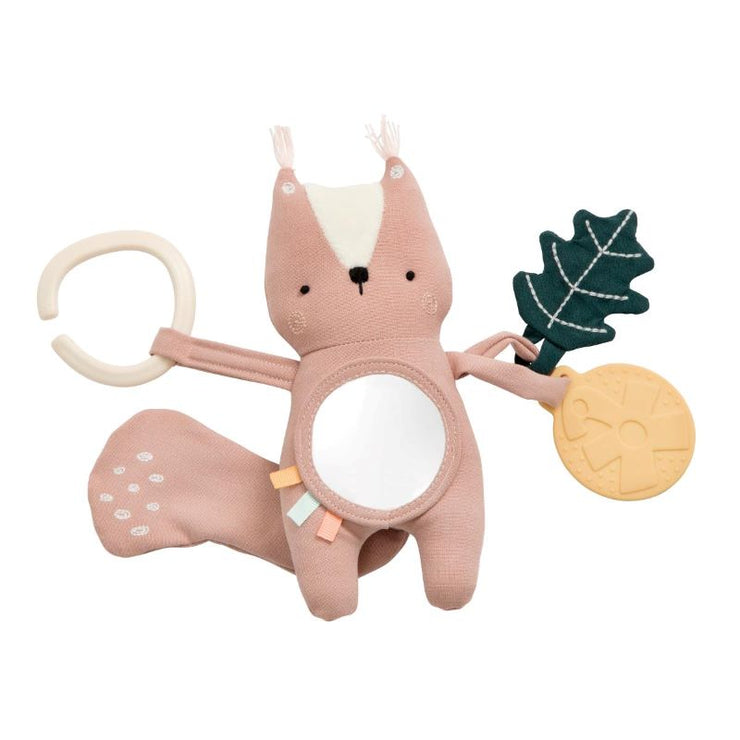 SEBRA - adorable activity toy - Zappy the squirrel - misty pink - cute birth gift idea 