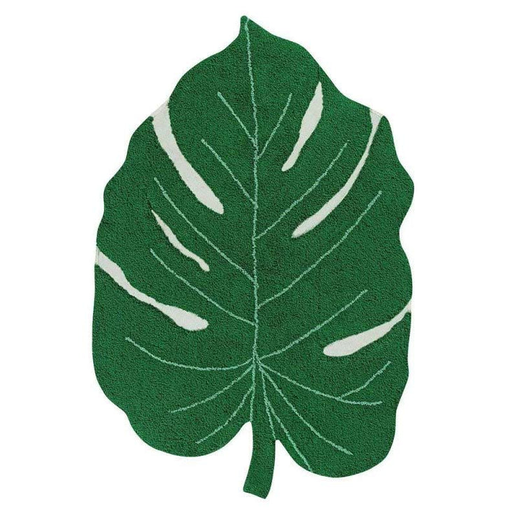 Monstera leaf rug