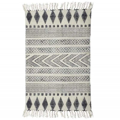 Block rug - Grey and cream