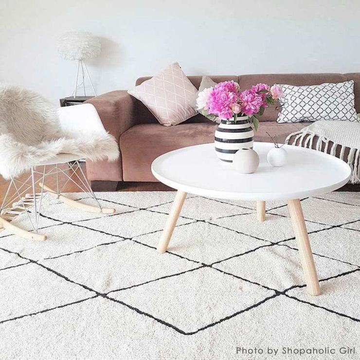 Beige berber rug