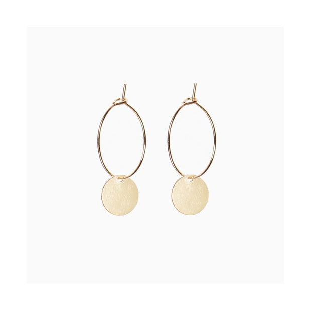 TITLEE - willow earrings - beautiful jewelry for women - brass and fine gold