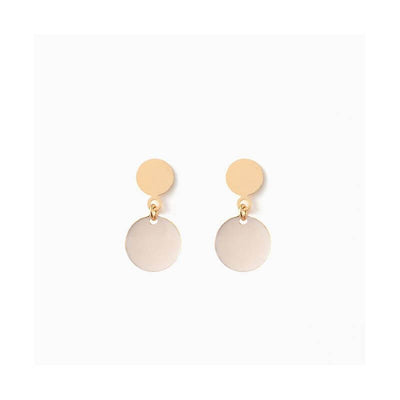 Titlee - Pearl earrings gilt brass with fine gold - made in france 