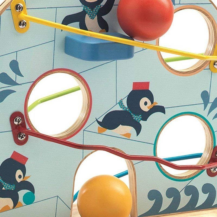 DJECO - Penguin wooden toy - Slide - Details