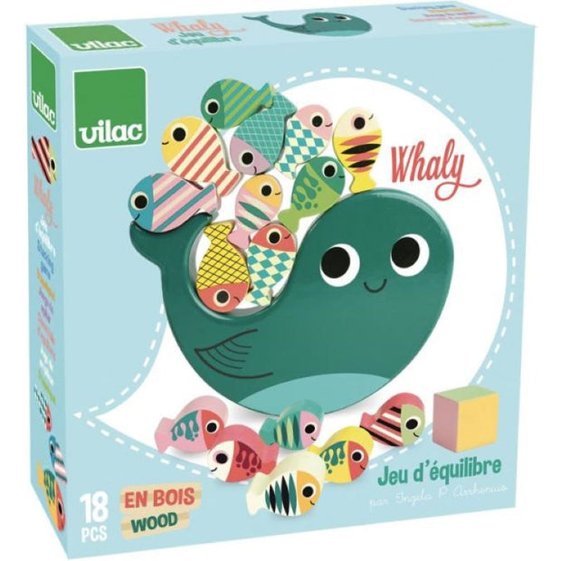 Vilac Sonaglio Orsetto In Legno E Feltro: Giocattolo Per Bambini, Made In France, Blu, 8cm