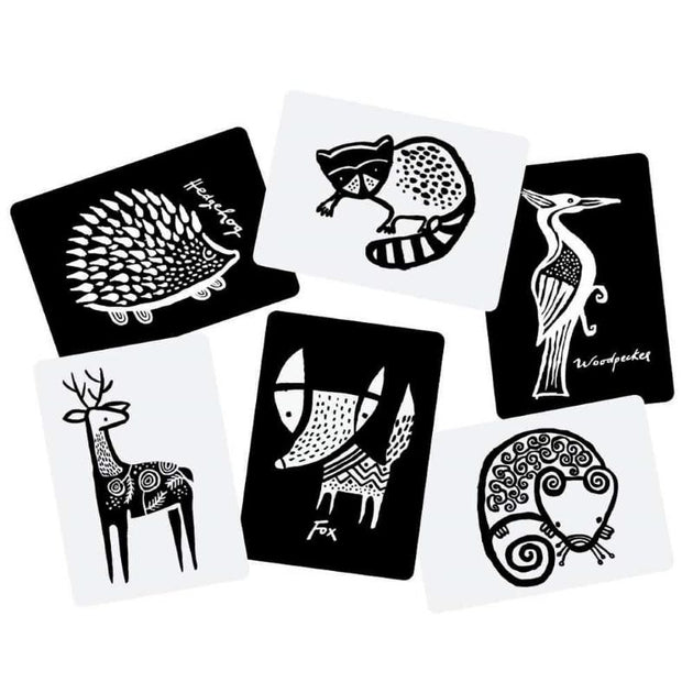 WEE GALLERY - art cards for baby - forest - visual perception ...