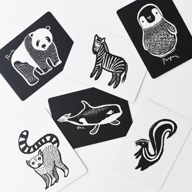 WEE GALLERY - art cards for baby - black and white - visual perception development