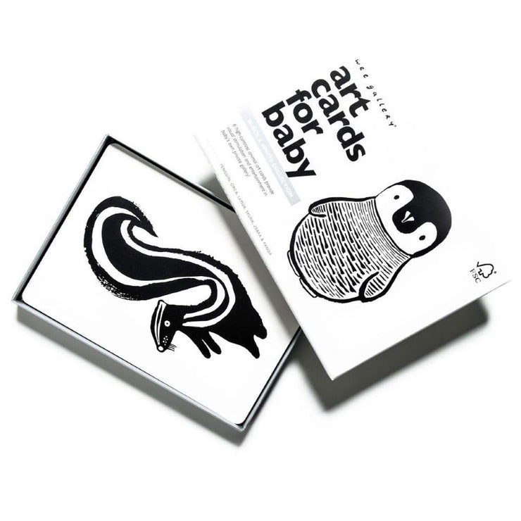 WEE GALLERY - art cards for baby - black and white - visual perception development