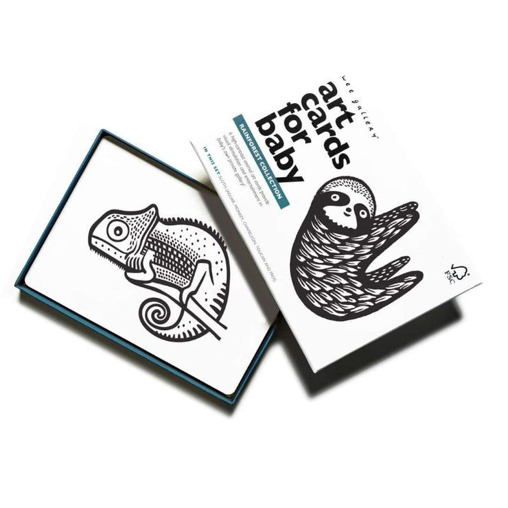 WEE GALLERY - art cards for baby - rainforest - visual perception development
