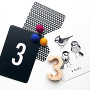 WEE GALLERY - number cards for baby - nature - educational toys