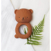 bear teething ring - French Blossom- natural rubber