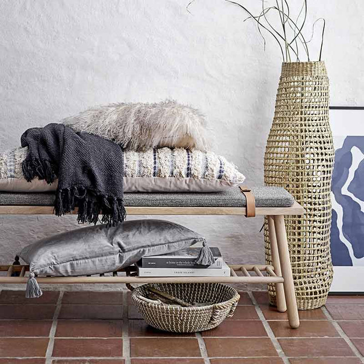 Throw in recycled cotton - Blue