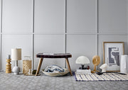Throw in recycled cotton - Blue and white