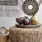 Round tray - Turquoise and brown