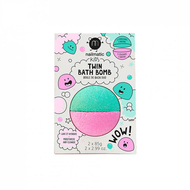 Twin bath bomb - Pink & Lagoon