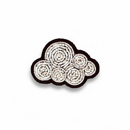 Embroidered brooch - Cumulus