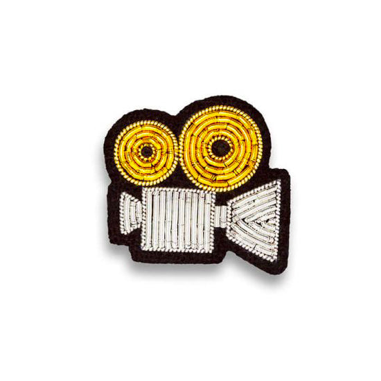 Embroidered brooch - Movie camera