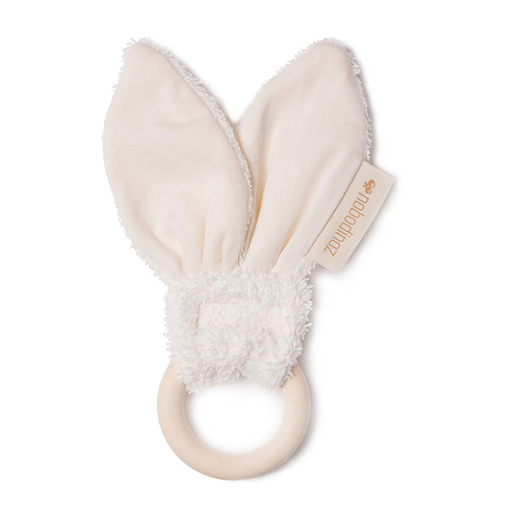 NOODINOZ - Bunny teether ring - White