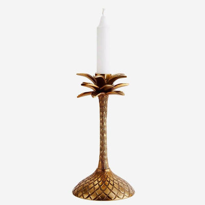 MADAM STOLTZ - Large candleholder - Golden palm tree