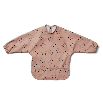 LIEWOOD - Water repellent cape bib - Pink cat