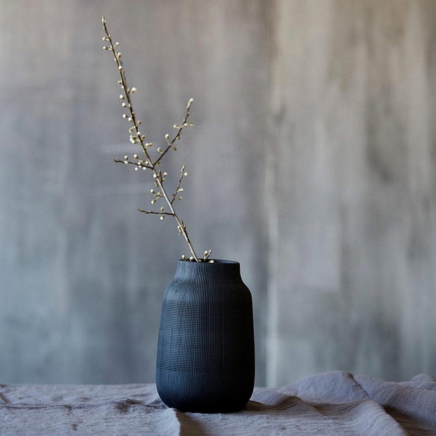 Groove vase - Black