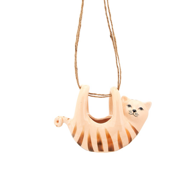 sass and belle hanging planter SASS & BELLE Hanging cat planter – French Blossom