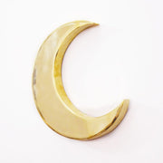 Handmade 3D moon in golden brass