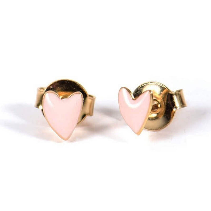 TITLEE PARIS - Heart-shaped pink earrings