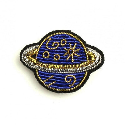 MACON & LESQUOY - Hand embroidered brooch - Planet