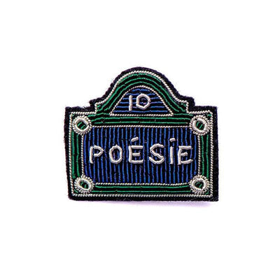 MACON & LESQUOY - Hand embroidered brooch - Poetry